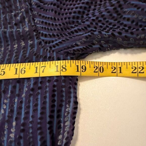 Tanya Taylor Ellette Purple Chiffon w/Velvet Polka Dots Dress Size S - Picture 12 of 16